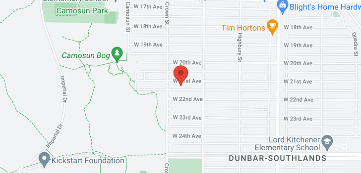 map of 3964 W 21ST AVENUE